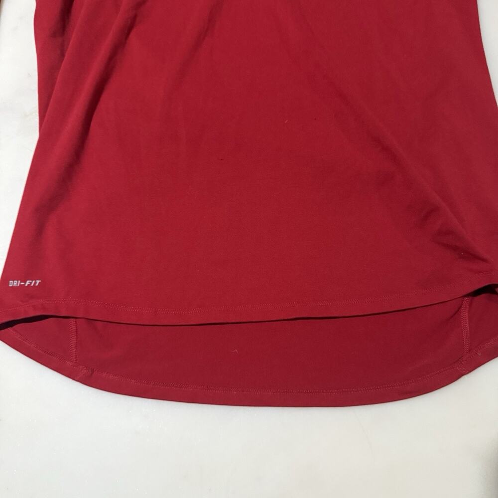 Nike Running Dri-FIT Men's M Red Quarter Zip Pullover Long Sleeve Shirt - Picture 7 of 15